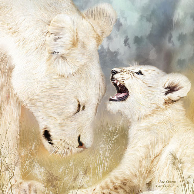 نقاشی زیبا شیر جنگل