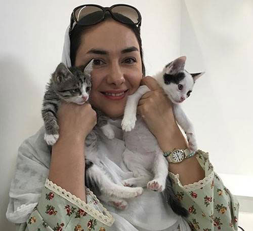 هانیه توسلی و گربه هایش