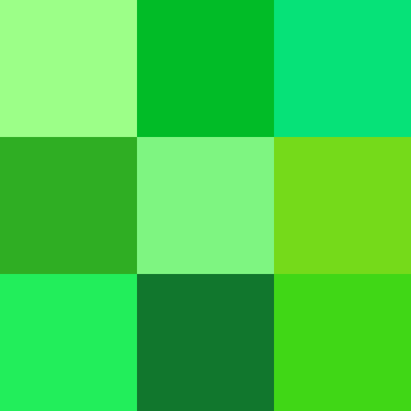 انواع رنگ سبز