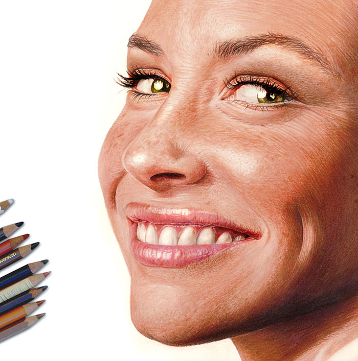 نقاشی های باورنکردنی با مداد رنگی از چهره های مشهور