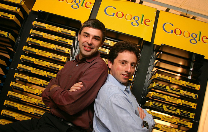 لری پیج و سرگی برین، دو موسس شرکت گوگل