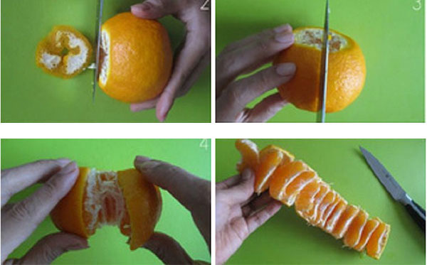 روش پوست گرفتن نارنگی