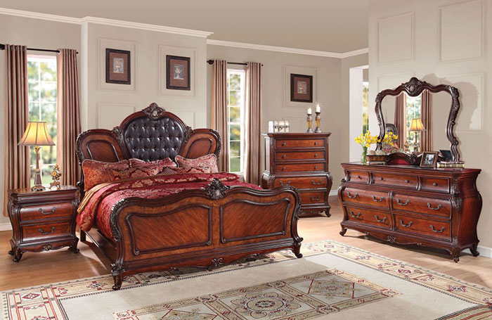 مدل تخت خواب دو نفره سلطنتی چوبی