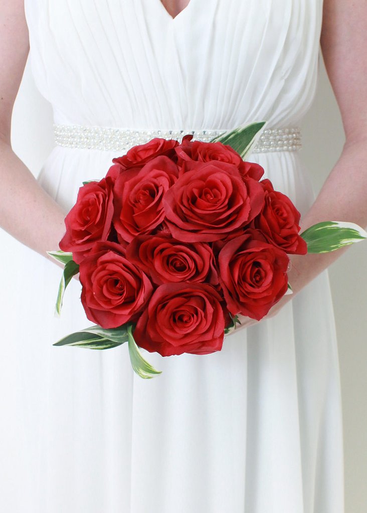 عکس دسته گل عروس رز قرمز