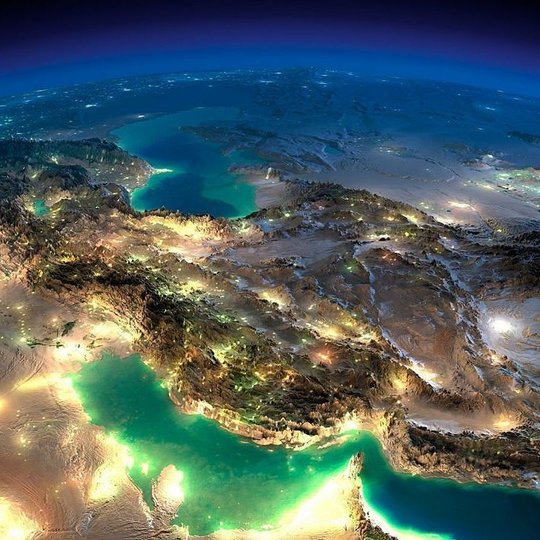 عکس ماهواره ای خلیج فارس