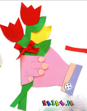 کاردستی گل لاله برای روز دانش آموز