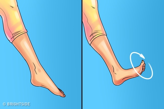 حرکات کششی برای مچ پا : چرخش قوزک پا