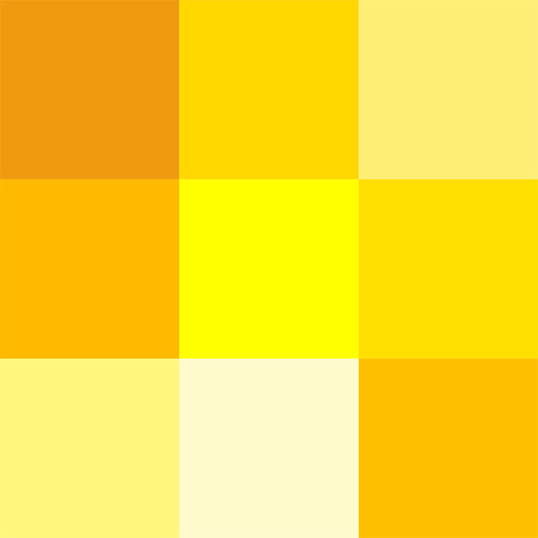 انواع طیف های رنگ زرد