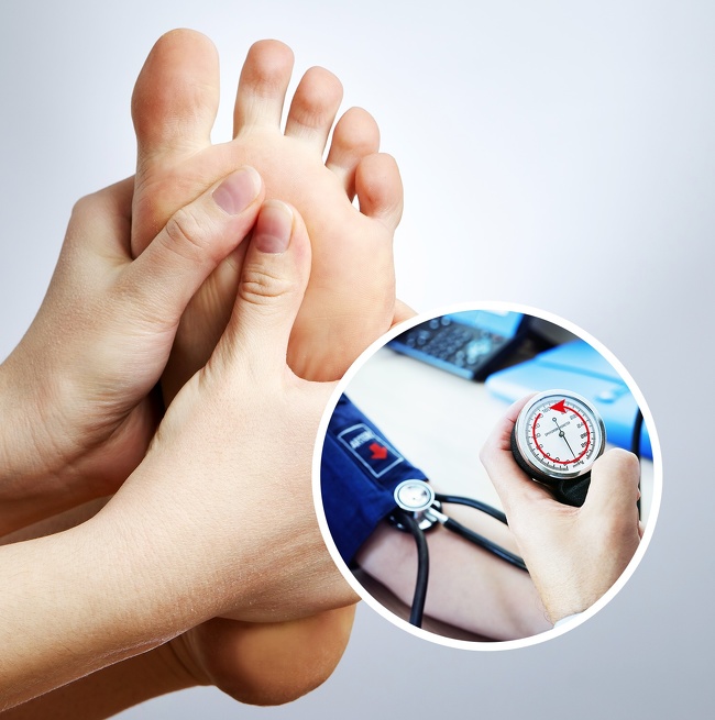 ماساژ پا برای درمان فشار خون بالا