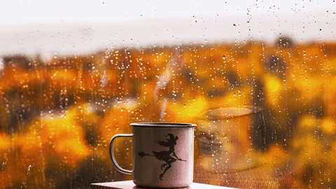 صدای بارش باران پاییزی و قطرات باران در پشت پنجره