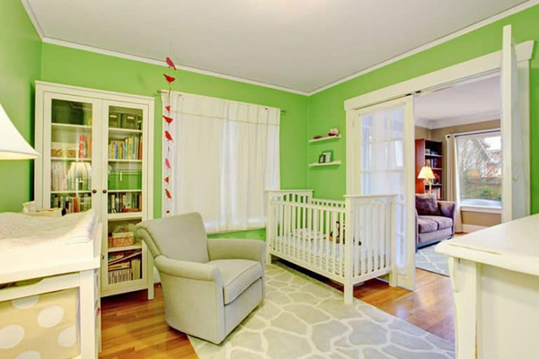 رنگ سبز برای اتاق کودک