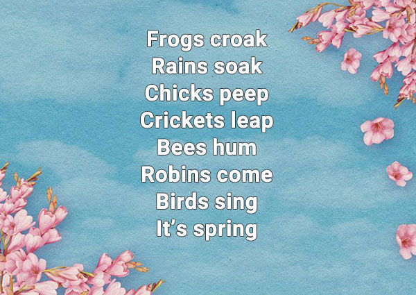 شعر انگلیسی در مورد فصل بهار