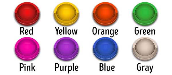 کدام دکمه رنگی را بیشتر دوست دارید؟