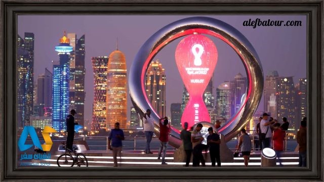 نماد روز شمار جام جهانی نصب شده در قطر