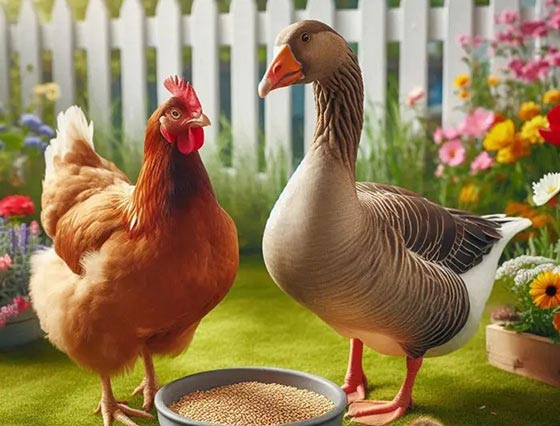 انشا درباره مرغ همسایه غاز است