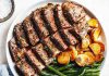 طرز تهیه استیک کره ای با سیر و سبزیجات در فر