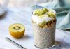 طرز تهیه پودینگ کیوی و دانه چیا
